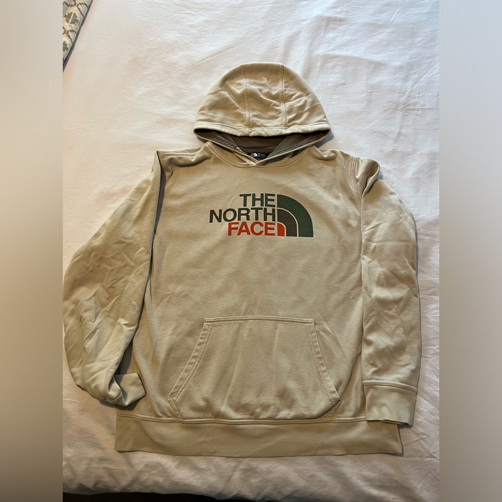 The north face hoodie cream Large